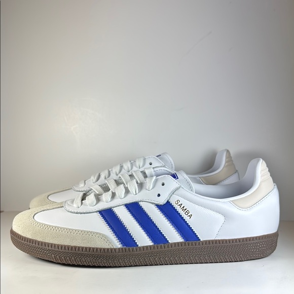 adidas | Shoes | Adidas Samba Og Cloud White Lucid Blue Sneakers Womens  Size 995 | Poshmark